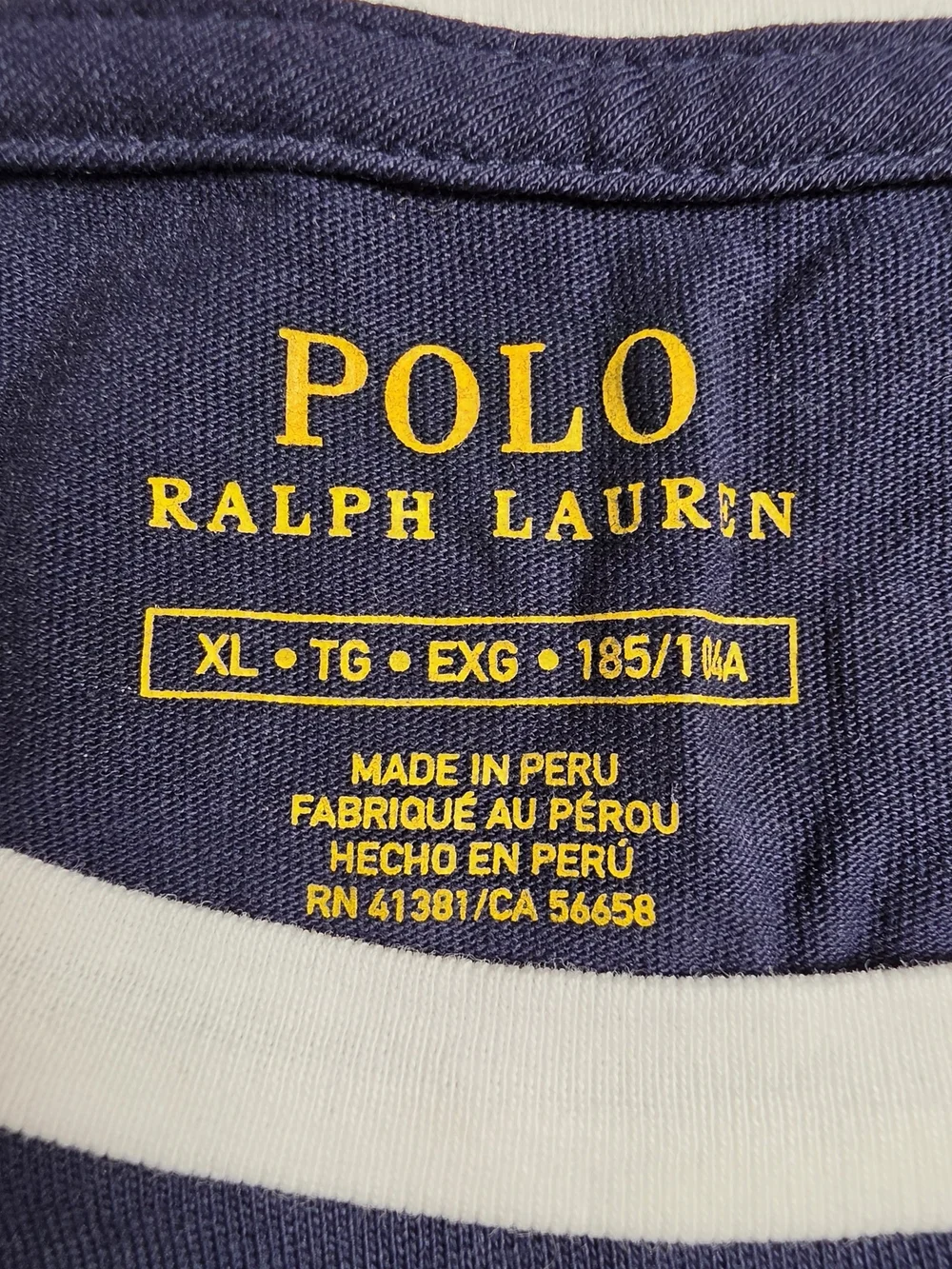 Polo by Ralph Lauren Navy Short-Sleeve Tee with Union Graphic and White Trim